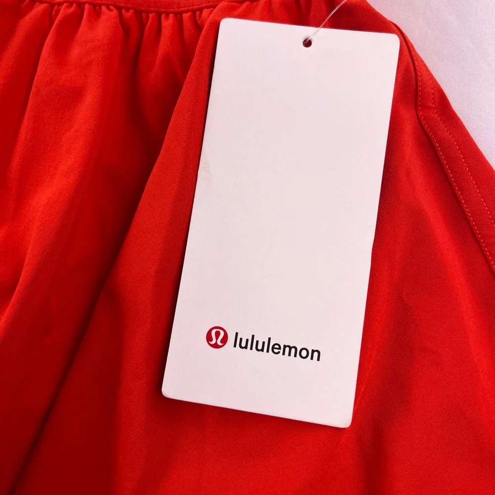 Lululemon Court Rival HR Skirt Long Heat Red HTHT LW8AH4T Size 0 NWT